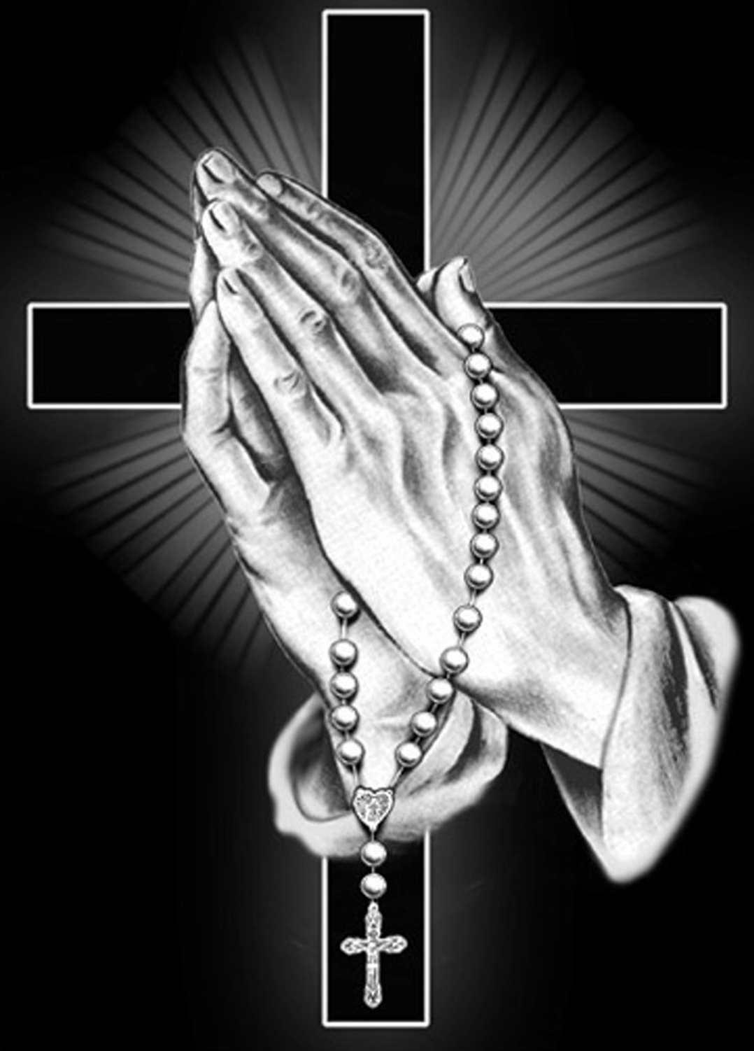 Cross With Praying Hands And Rosary Graphic Requests Uscutter Forum