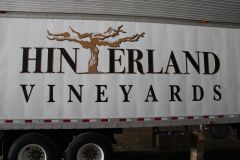 Winery Trailer, printed logo and cut vinyl lettering