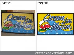 Manual vectorization of store-front sign